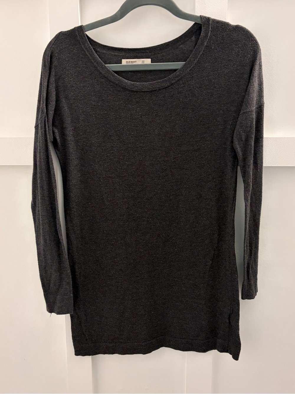 Old Navy Charcoal Gray Long Sleeve Women's Top